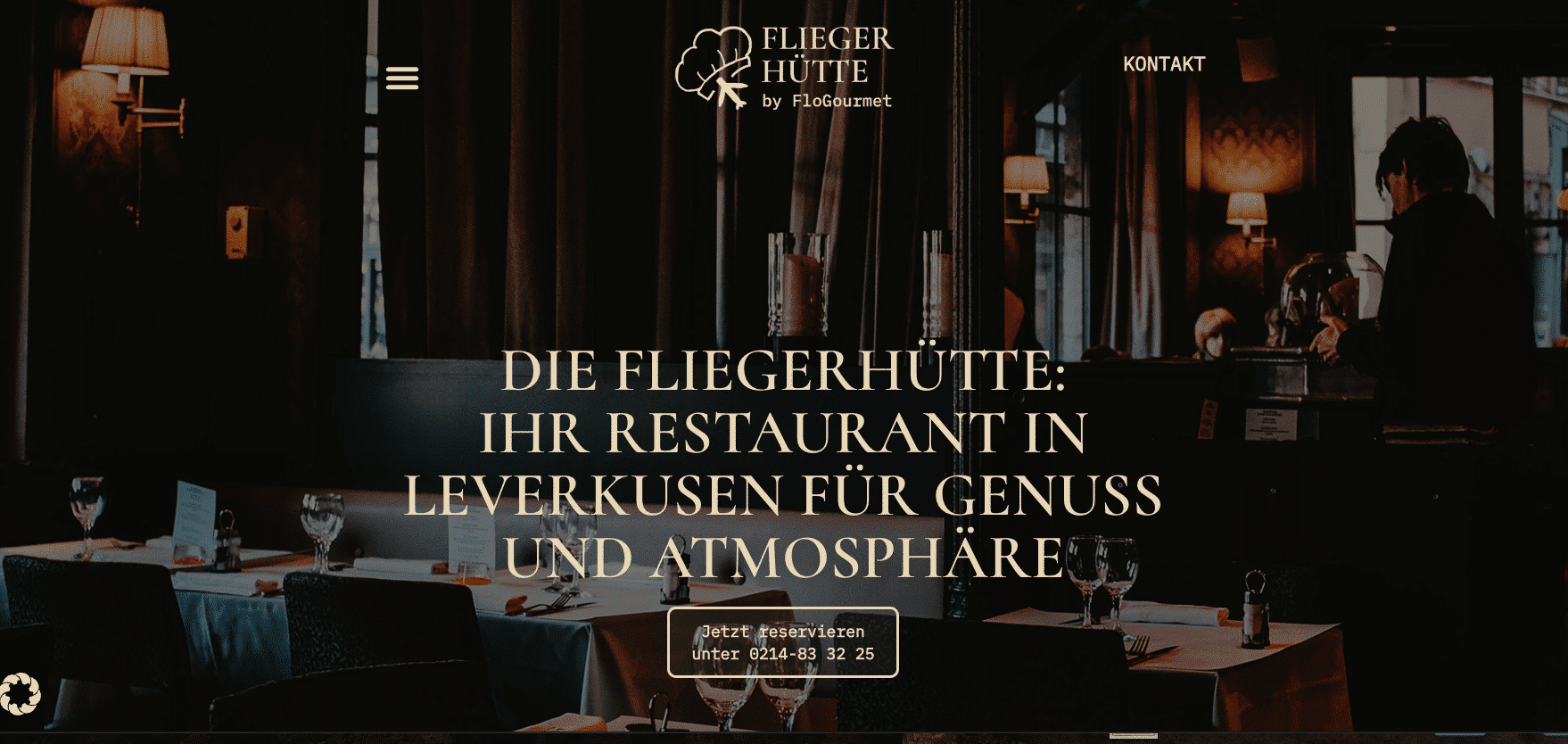 Foto de la página de inicio de la Fliegerhütte