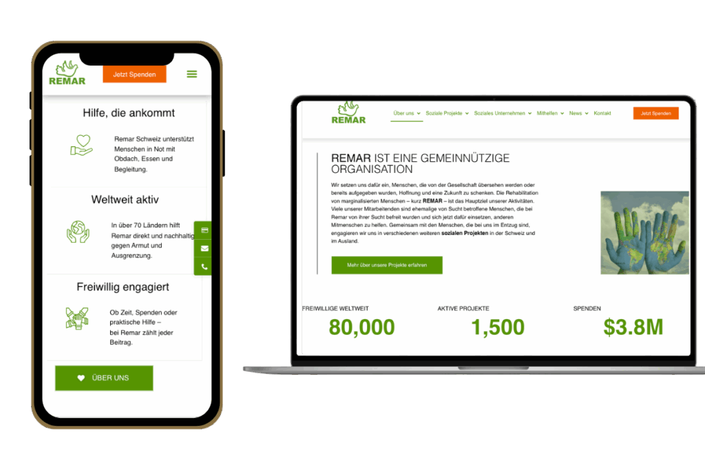 Referencia: Remar website mobile and desktop