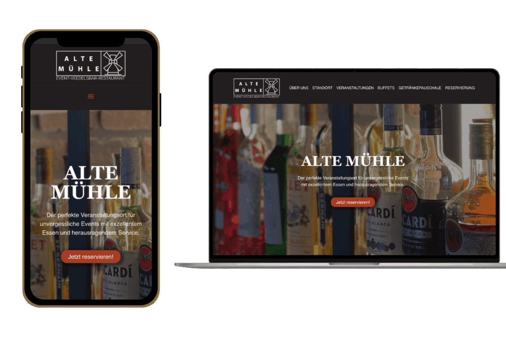 Sitio web de AlteMühle para móvil y escritorio